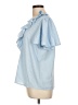 Shein 100% Polyester Blue Short Sleeve Blouse Size L - photo 5