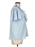 Shein 100% Polyester Blue Short Sleeve Blouse Size L - photo 4