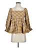 Entro Yellow 3/4 Sleeve Blouse Size S - photo 1