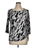 Ruby Rd. Silver 3/4 Sleeve Top Size XL - photo 1