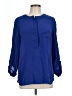 Talbots 100% Silk Blue Long Sleeve Silk Top Size L - photo 1