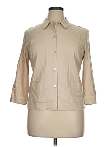 Laura Scott 3/4 Sleeve Button-Down Shirt (view 1)