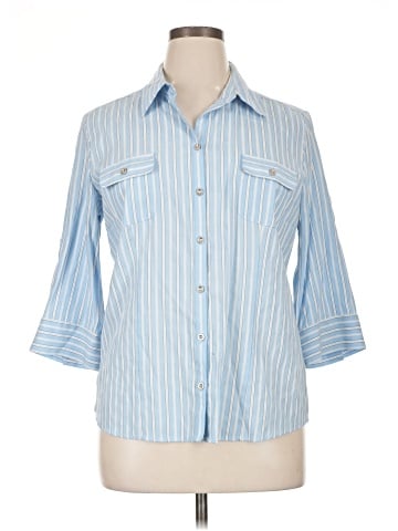 Croft & Barrow 3/4 Sleeve Button-Down Shirt (view 1)