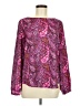 Ann Taylor 100% Polyester Paisley Purple Long Sleeve Blouse Size 8 - photo 1