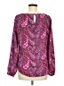 Ann Taylor 100% Polyester Paisley Purple Long Sleeve Blouse Size 8 - photo 2