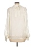 Mary Square 100% Polyamide Ivory Long Sleeve Blouse Size L - photo 2