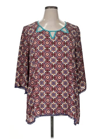 Eyelash Couture 3/4 Sleeve Blouse (view 1)