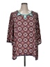 Eyelash Couture 100% Polyester Teal 3/4 Sleeve Blouse Size 1X - photo 1