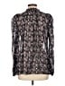Shoshanna Floral Black Long Sleeve Blouse Size L - photo 2