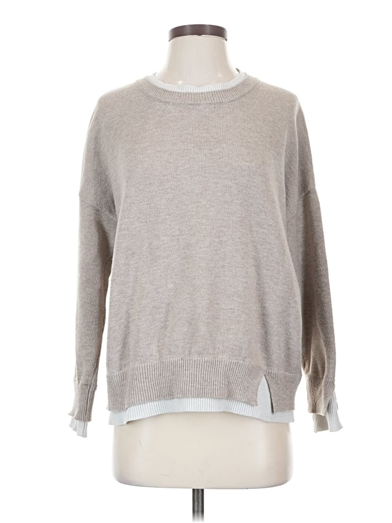 Pre-owned Flat White Pullover Sweater In Silver