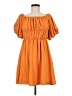 Unbranded 100% Polyester Solid Orange Casual Dress Size M - photo 1
