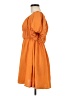 Unbranded 100% Polyester Solid Orange Casual Dress Size M - photo 5