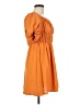 Unbranded 100% Polyester Solid Orange Casual Dress Size M - photo 4