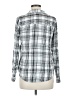 Love, Fire 100% Rayon Plaid Silver Long Sleeve Button-Down Shirt Size M - photo 2