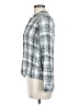 Love, Fire 100% Rayon Plaid Silver Long Sleeve Button-Down Shirt Size M - photo 5