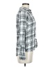 Love, Fire 100% Rayon Plaid Silver Long Sleeve Button-Down Shirt Size M - photo 4