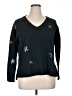 Knox Rose 100% Recycled Polyester Stars Teal Pullover Sweater Size XL - photo 1