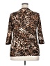 Moa Moa Animal Print Brown 3/4 Sleeve Blouse Size 2X - photo 2