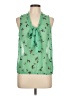 Fresh Brewed 100% Polyester Green Sleeveless Blouse Size L - photo 1