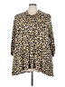 Kim Rogers Tan 3/4 Sleeve Button-Down Shirt Size 4X - photo 1
