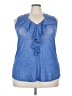 Siren Lily 100% Polyester Blue Sleeveless Blouse Size 3X - photo 1