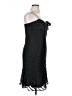 Dawn Joy Evening 100% Polyester Chevron-herringbone Black Cocktail Dress Size 14 - photo 4