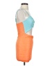 Shein Color Block Orange Cocktail Dress Size 2 - photo 4