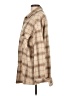 Shein Plaid Tan 3/4 Sleeve Button-Down Shirt Size L - photo 5