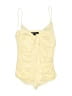DKNY 100% Lyocell Yellow Ivory Bodysuit Size P (petite) - photo 1