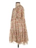 AaKaa 100% Polyester Floral Tan Casual Dress Size S - photo 5