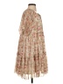AaKaa 100% Polyester Floral Tan Casual Dress Size S - photo 4