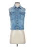 Current/Elliott Blue Denim Vest Size Sm (1) - photo 1