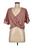 Tru Blu 100% Rayon Brown 3/4 Sleeve Blouse Size XS - photo 1