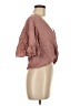 Tru Blu 100% Rayon Brown 3/4 Sleeve Blouse Size XS - photo 4