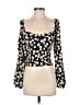 Assorted Brands Black 3/4 Sleeve Blouse Size M - photo 1