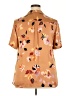 DR2 100% Polyester Floral Orange Short Sleeve Blouse Size XXL - photo 2