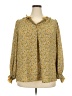 Max Studio 100% Polyester Yellow 3/4 Sleeve Blouse Size 2X - photo 1
