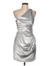 Unbranded 100% Polyester Metallic Silver Cocktail Dress Size L - photo 1