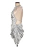 Unbranded 100% Polyester Metallic Silver Cocktail Dress Size L - photo 5