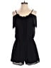 Decree 100% Polyester Solid Black Romper Size S - photo 1