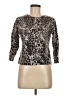 Garnet Hill Animal Print Silver Pullover Sweater Size M - photo 1
