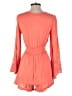 Blue Rain 100% Rayon Hearts Orange Romper Size S - photo 2