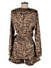 Olivaceous Animal Print Brown Romper Size S - photo 2