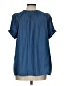 Catherine Malandrino 100% Polyester Blue Short Sleeve Blouse Size L - photo 2