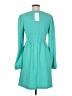 Assorted Brands Solid Teal Casual Dress Size M - photo 2