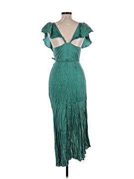 green emerald velvet dress Anthropologie Green Chiffon Tie Front "Valparaiso Dress" by Maeve, Siz   The Mustard Dandelion