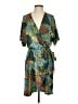 Veronica M. Print Teal Casual Dress Size S - photo 1