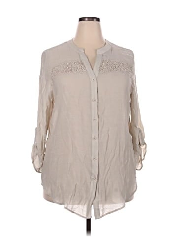 Apt. 9 3/4 Sleeve Button-Down Shirt (view 1)