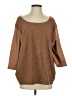 Emma James 100% Polyester Brown 3/4 Sleeve Top Size 3 - photo 1