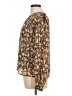 Pieces 100% Polyester Floral Gold Long Sleeve Blouse Size M - photo 5